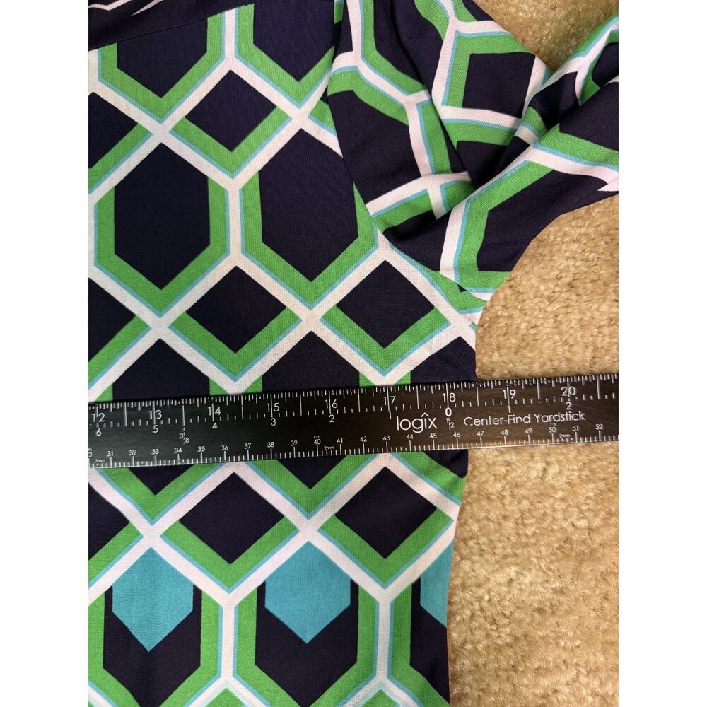 Sandra Darren Womens Size 10 Jersey Shift Dress Geometric Pattern D227 - Picture 10 of 12